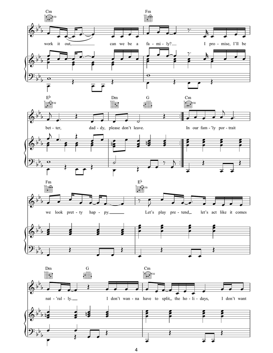 Family Portrait Family Portrait Piano, Vocal, Guitar scores gallery preview page 4
