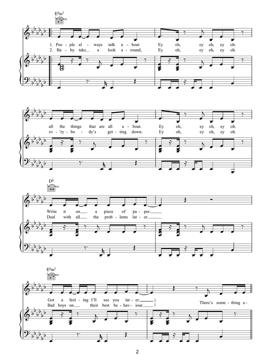Superstar Superstar Piano, Vocal, Guitar scores gallery preview page 2