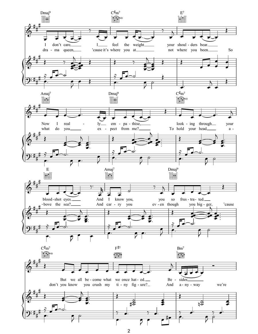 Help Yourself Help Yourself Piano, Vocal, Guitar scores gallery preview page 2