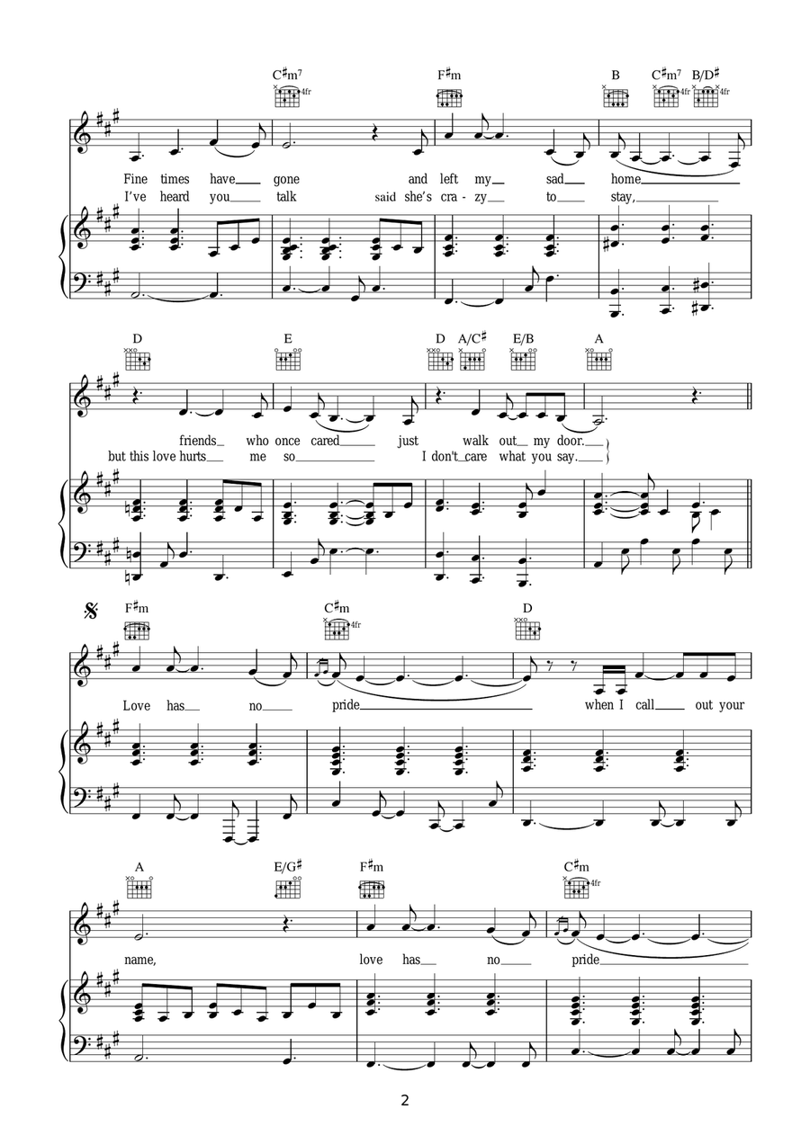 Love Has No Pride Love Has No Pride Guitar scores gallery preview page 2