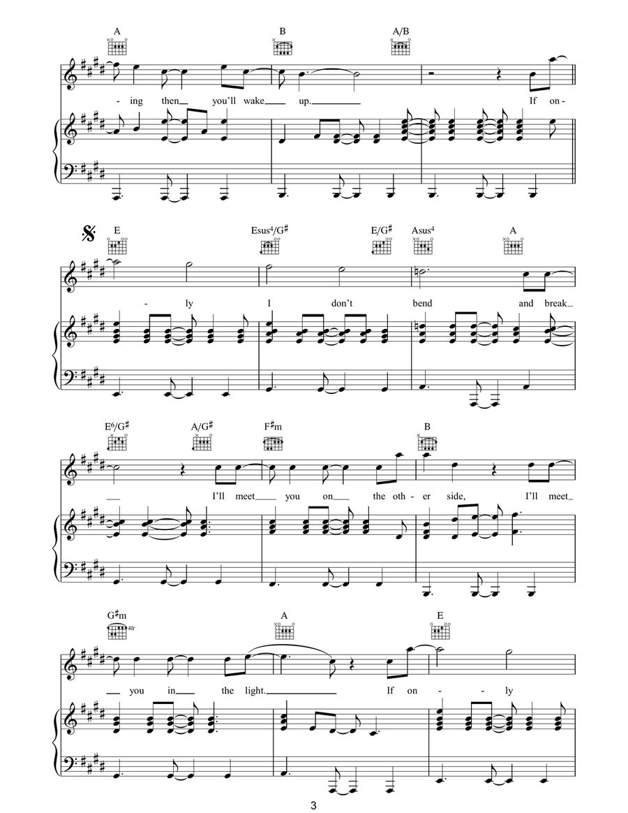 Bend And Break Piano, Vocal, Guitar scores gallery preview page 3
