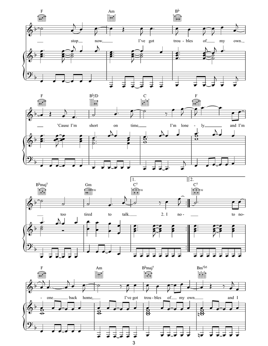 Can't Stop Now Can't Stop Now Piano, Vocal, Guitar scores gallery preview page 3