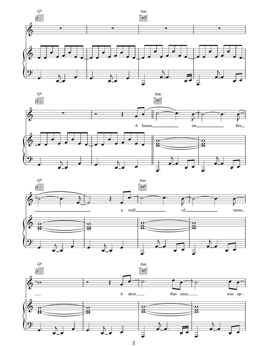 Untitled 1 Untitled 1 Piano, Vocal, Guitar scores gallery preview page 2