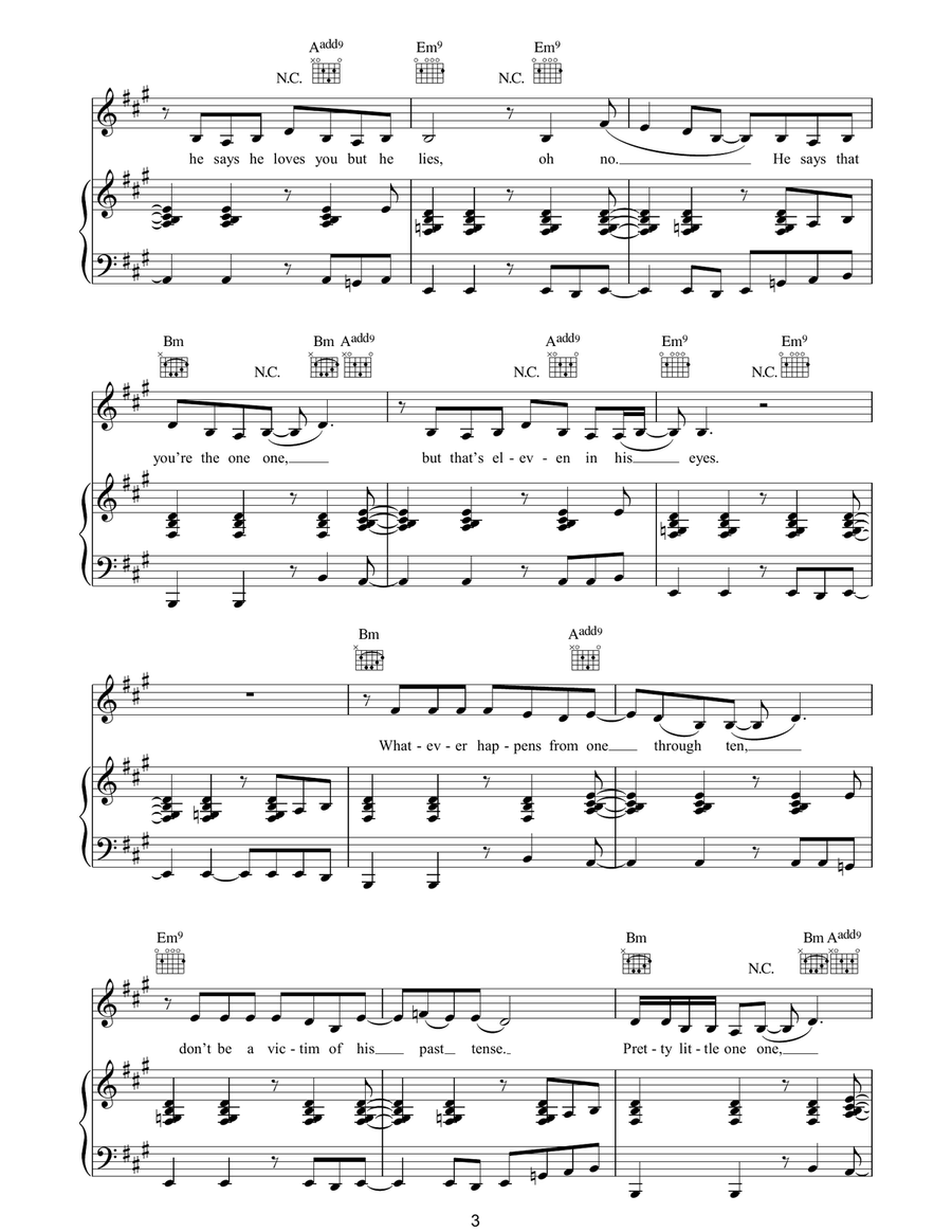 Pretty Little Dum Dum Pretty Little Dum Dum Piano, Vocal, Guitar scores gallery preview page 3
