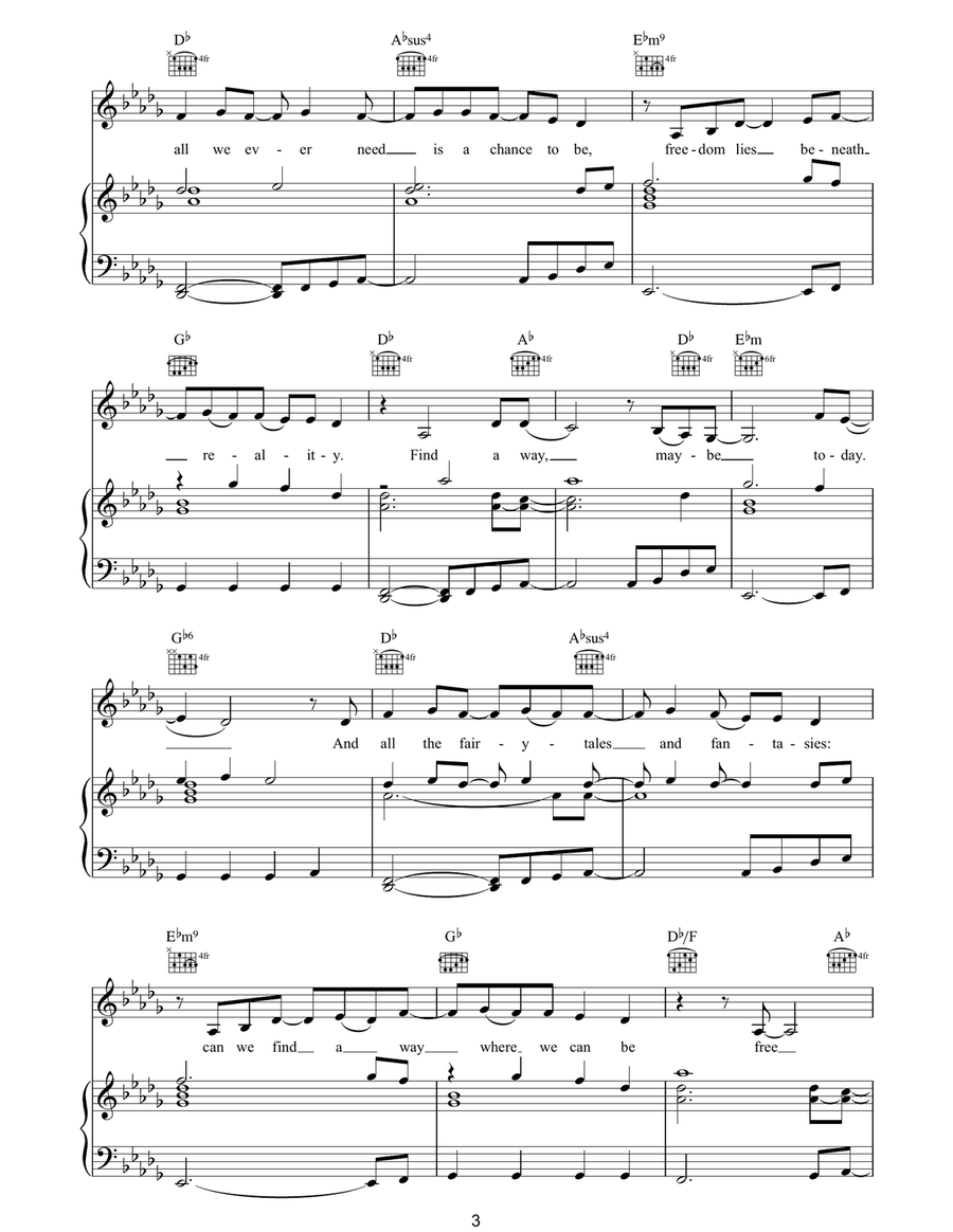 Maybe Today Maybe Today Piano, Vocal, Guitar scores gallery preview page 3