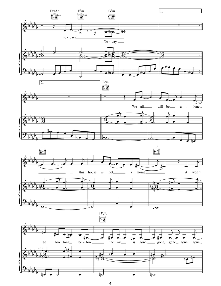 Maybe Today Maybe Today Piano, Vocal, Guitar scores gallery preview page 4