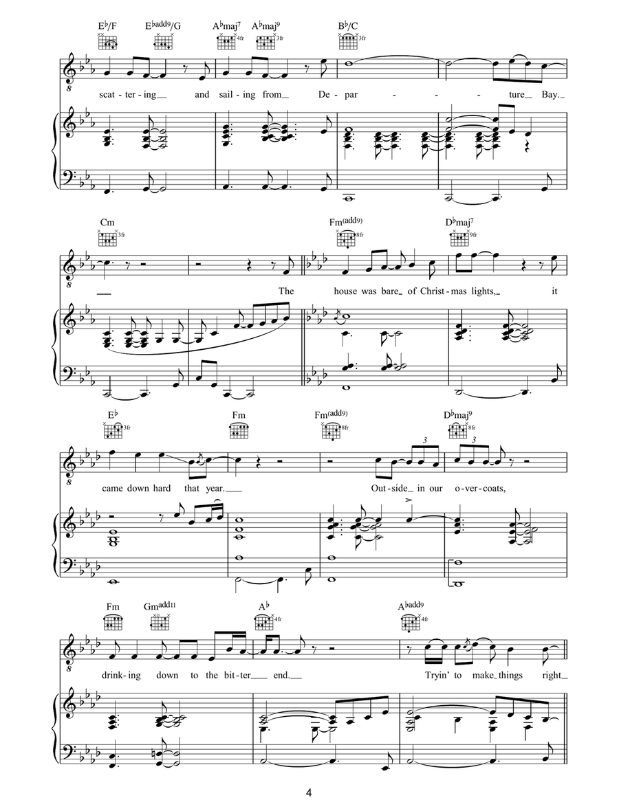 Departure Bay Departure Bay Piano, Vocal, Guitar scores gallery preview page 4