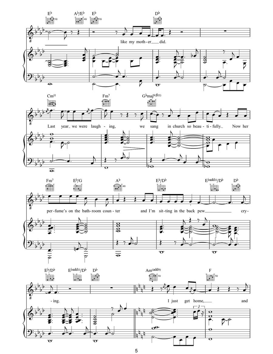 Departure Bay Departure Bay Piano, Vocal, Guitar scores gallery preview page 5