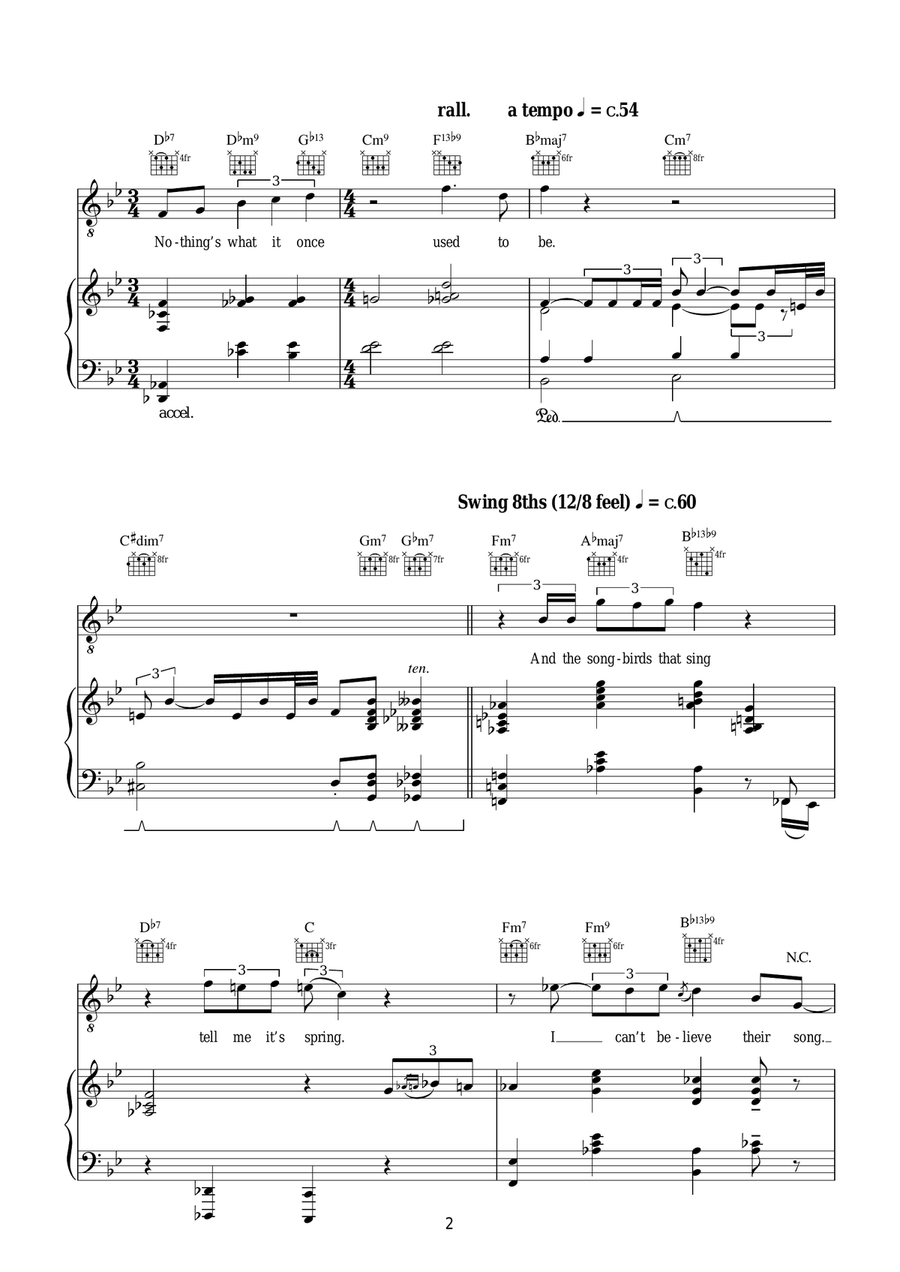 I'll Never Be The Same I'll Never Be The Same Piano, Vocal, Guitar scores gallery preview page 2