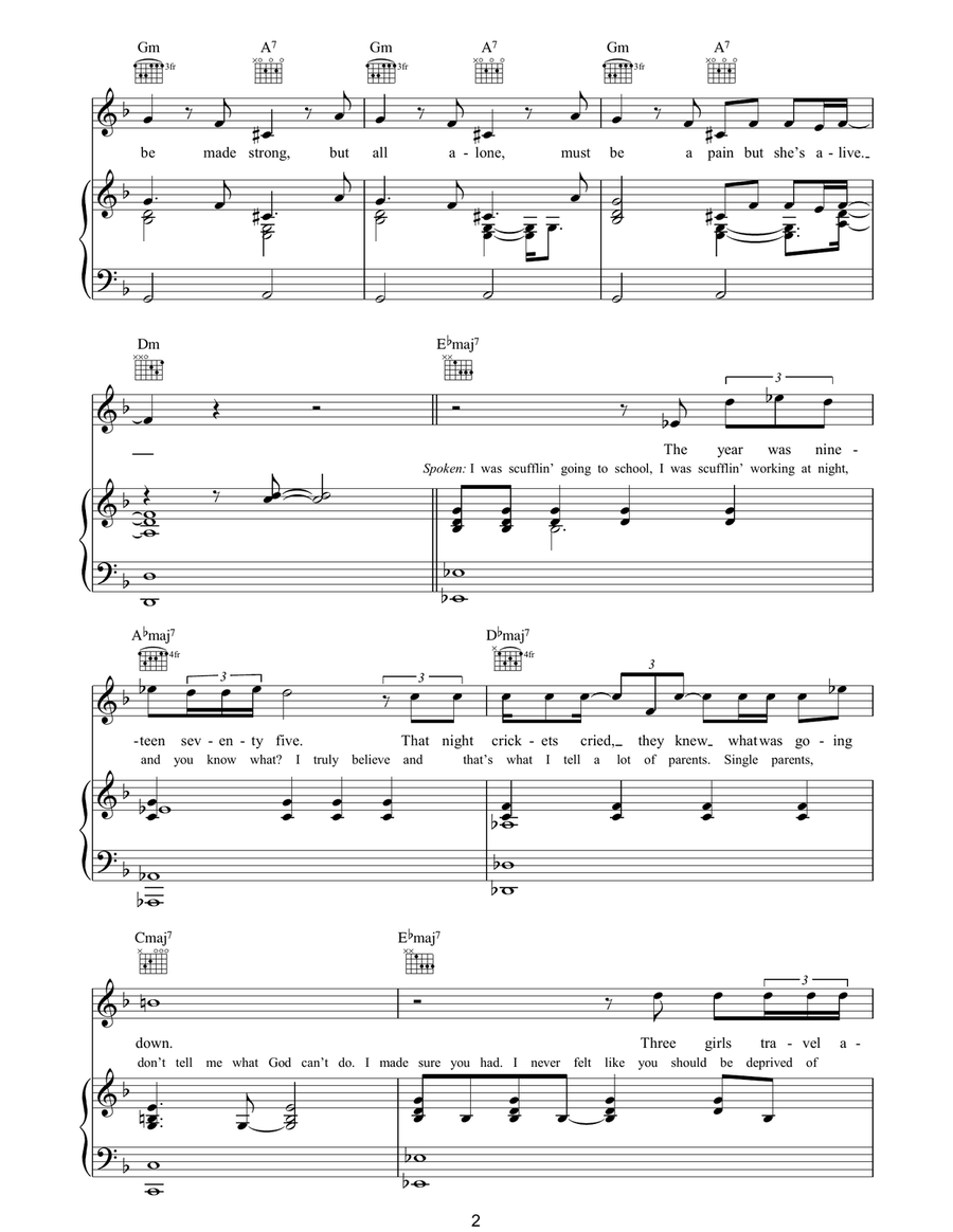 She's Alive She's Alive Piano, Vocal, Guitar scores gallery preview page 2