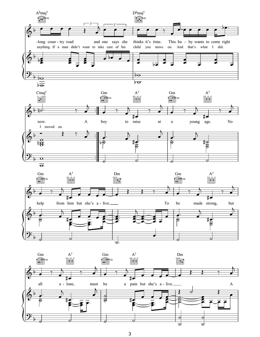 She's Alive She's Alive Piano, Vocal, Guitar scores gallery preview page 3