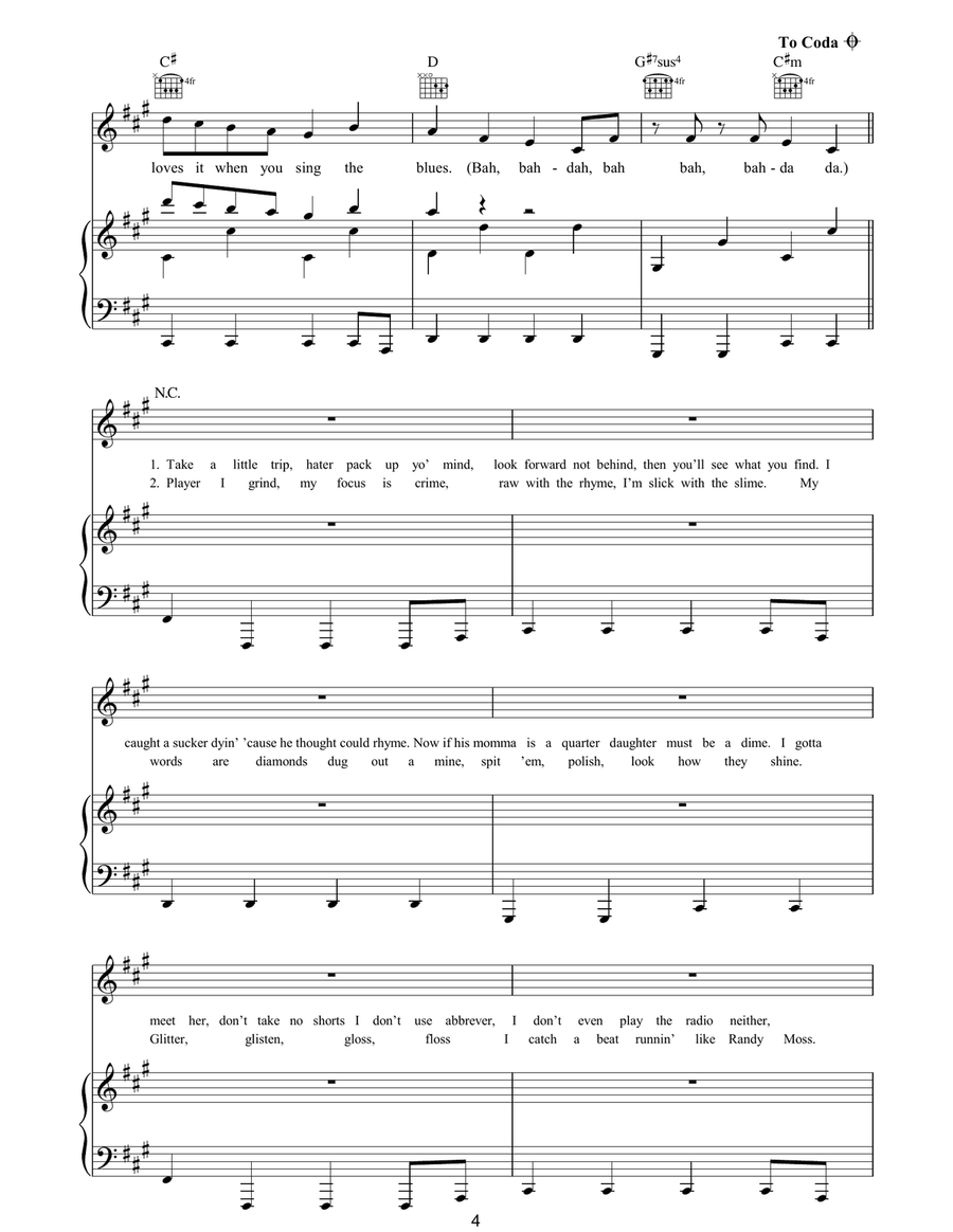 The Whole World The Whole World Piano, Vocal, Guitar scores gallery preview page 4