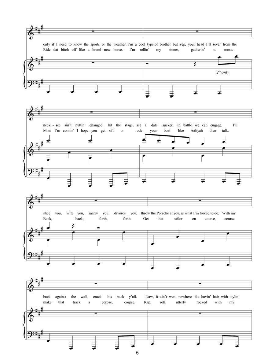 The Whole World The Whole World Piano, Vocal, Guitar scores gallery preview page 5