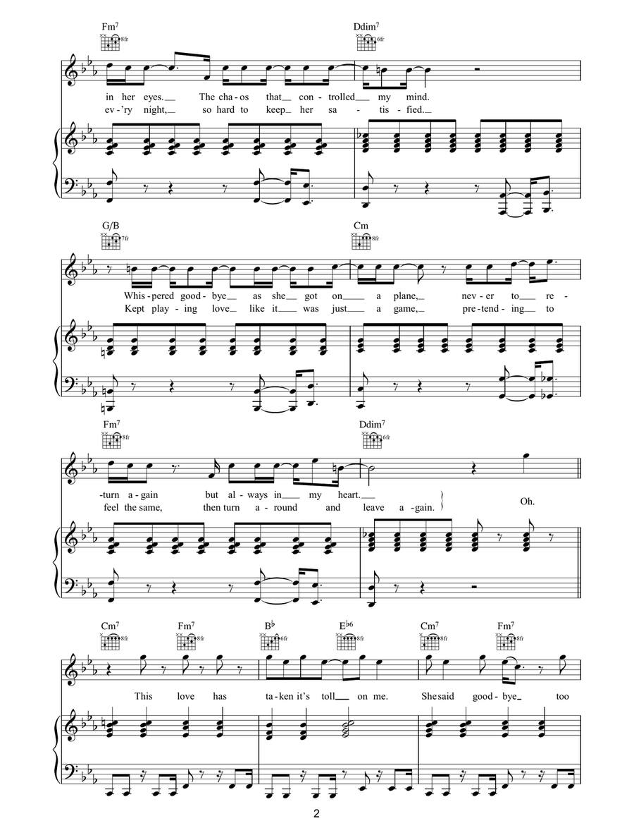 This Love This Love Piano, Vocal, Guitar scores gallery preview page 2