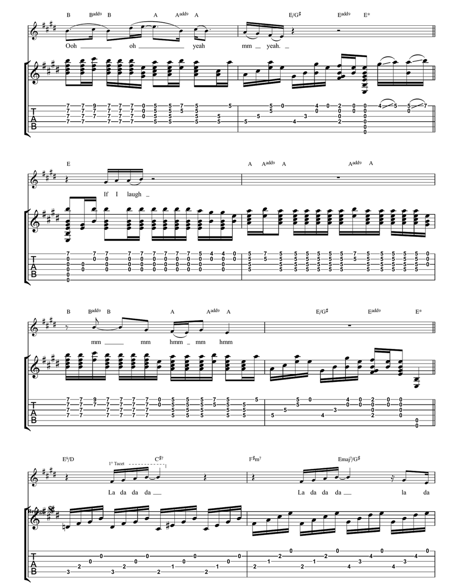 If I Laugh by Cat Stevens Acoustic Guitar - Digital Sheet Music page 4