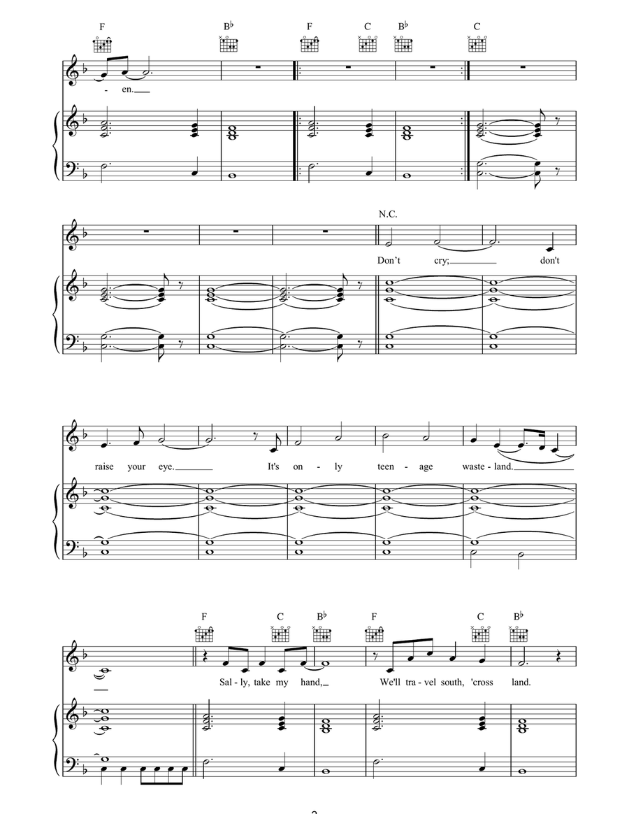 Baba O'Reilly Baba O'Reilly Guitar scores gallery preview page 2