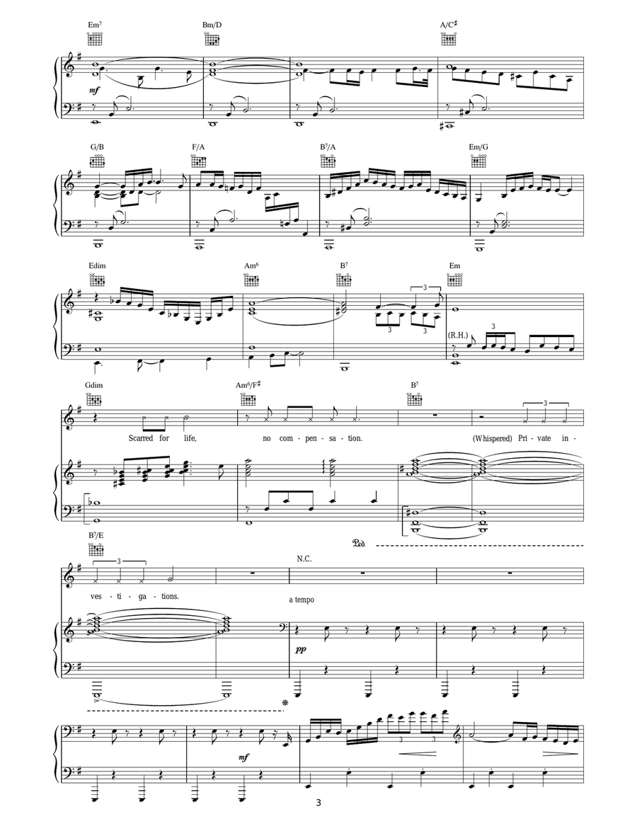 Private Investigations Private Investigations Piano, Vocal, Guitar scores gallery preview page 3