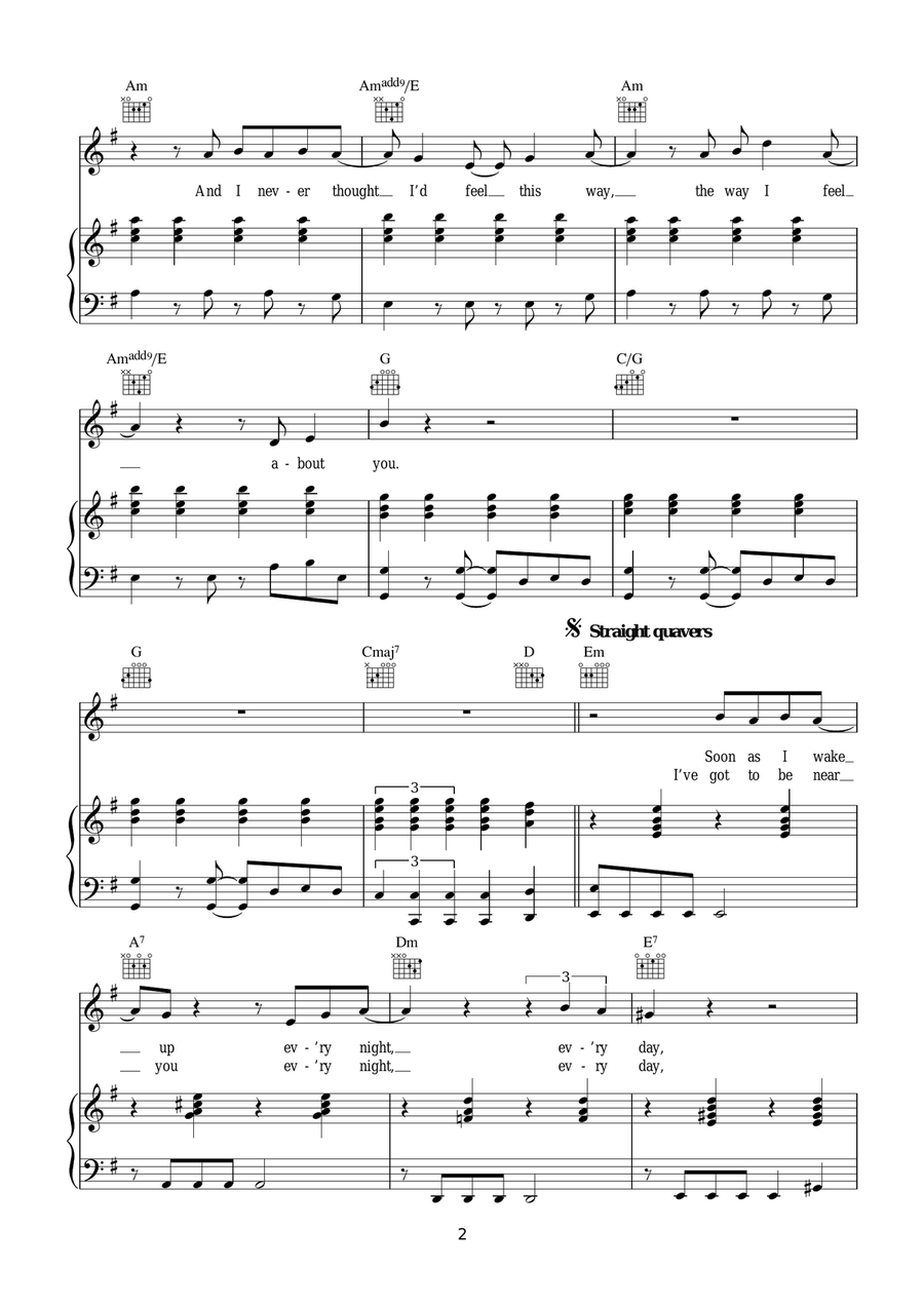It Must Be Love It Must Be Love Piano, Vocal, Guitar scores gallery preview page 2