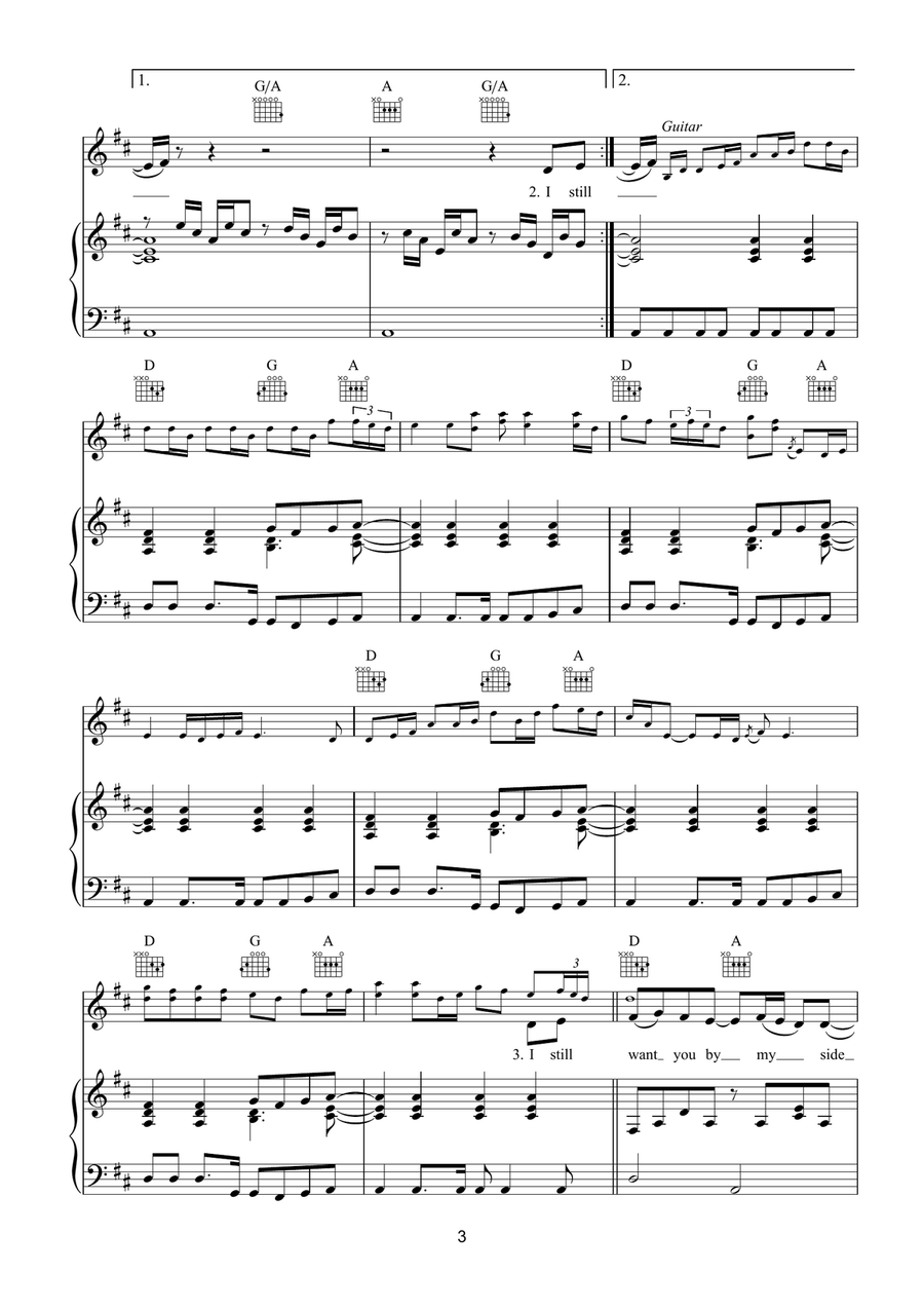 The First Cut Is The Deepest Piano, Vocal, Guitar scores gallery preview page 3