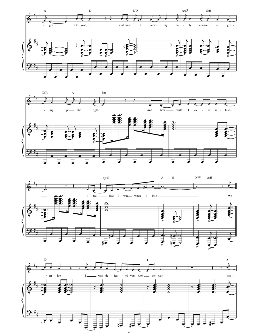 Waterloo Waterloo Piano, Vocal, Guitar scores gallery preview page 4