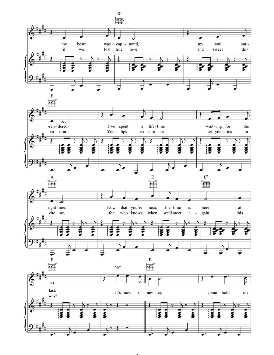 It's Now Or Never Acoustic Guitar scores gallery preview page 3