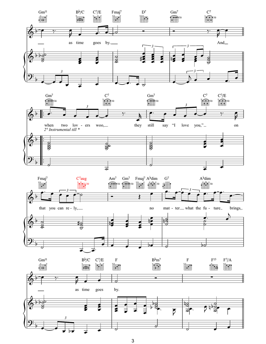 As Time Goes By Guitar scores gallery preview page 3