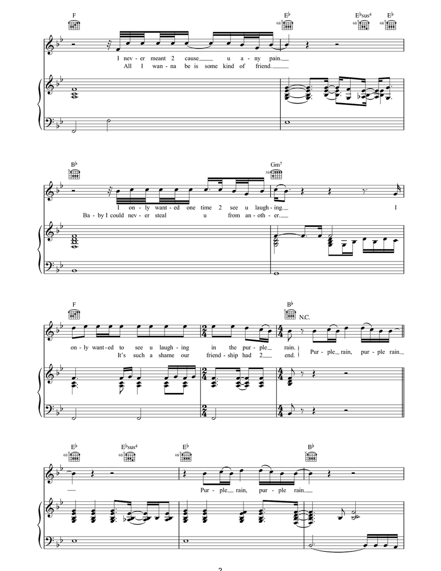 Purple Rain Purple Rain Acoustic Guitar scores gallery preview page 2