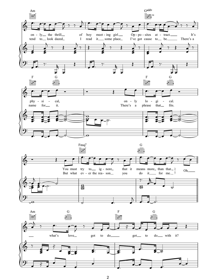 What's Love Got To Do With It Acoustic Guitar scores gallery preview page 2