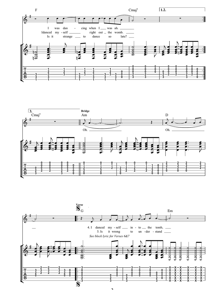 Cosmic Dancer Cosmic Dancer Acoustic Guitar scores gallery preview page 2