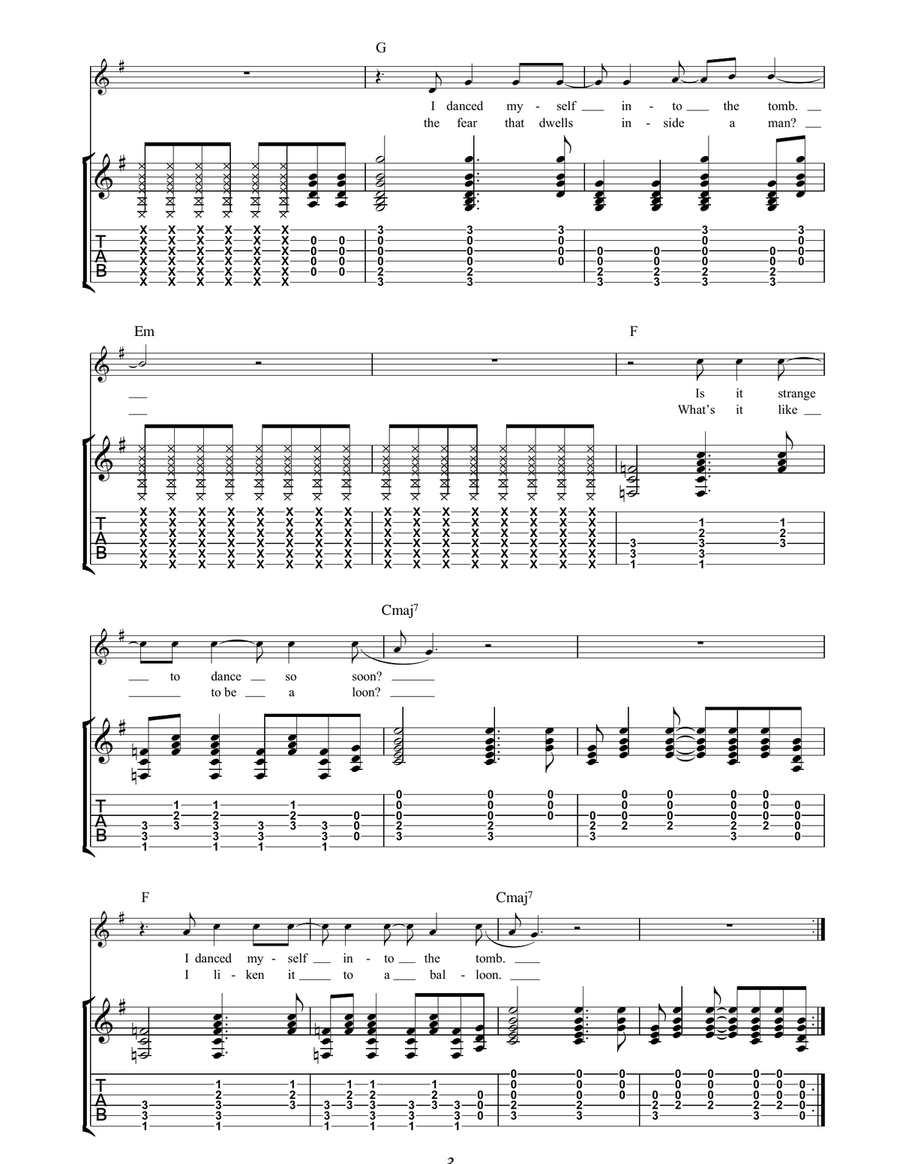 Cosmic Dancer Cosmic Dancer Acoustic Guitar scores gallery preview page 3