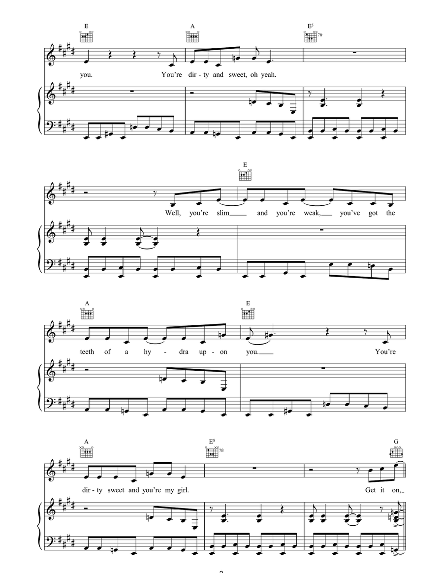 Bang A Gong (Get It On) Bang A Gong (Get It On) Acoustic Guitar scores gallery preview page 3
