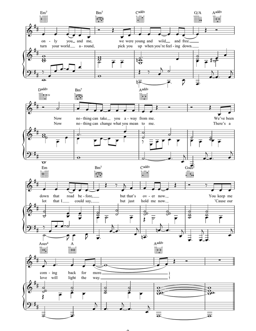 Heaven (piano version) Heaven (piano version) Piano, Vocal, Guitar scores gallery preview page 2