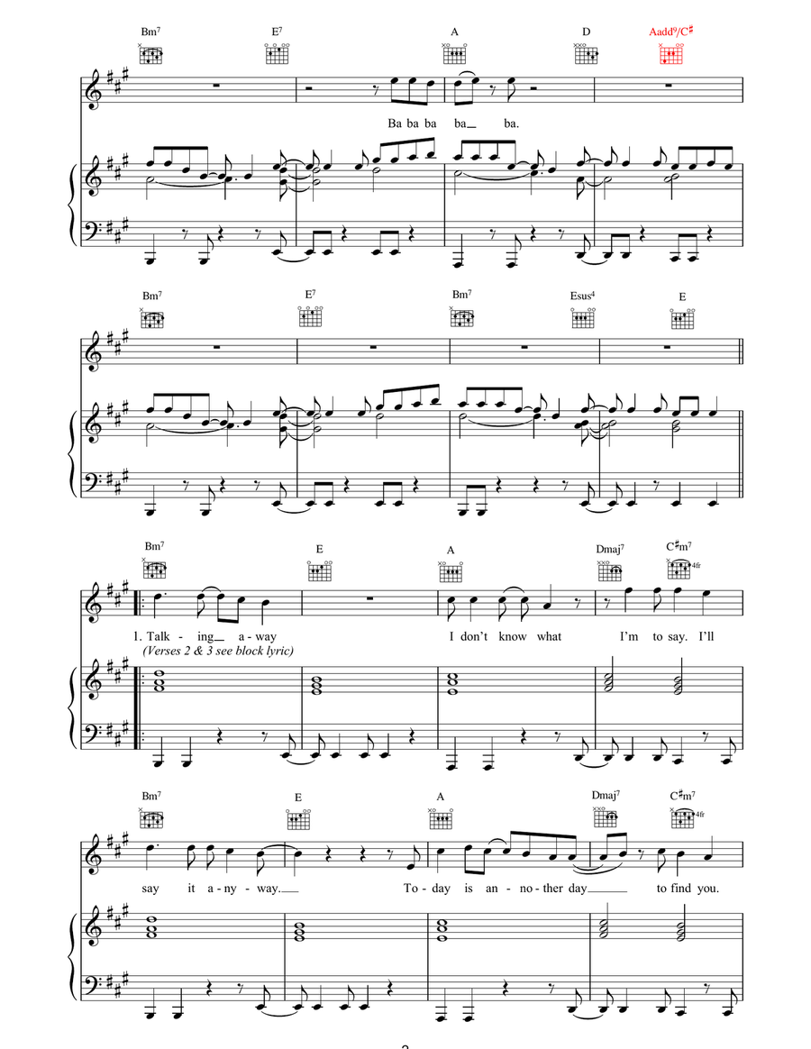 Take On Me Take On Me Piano, Vocal, Guitar scores gallery preview page 2