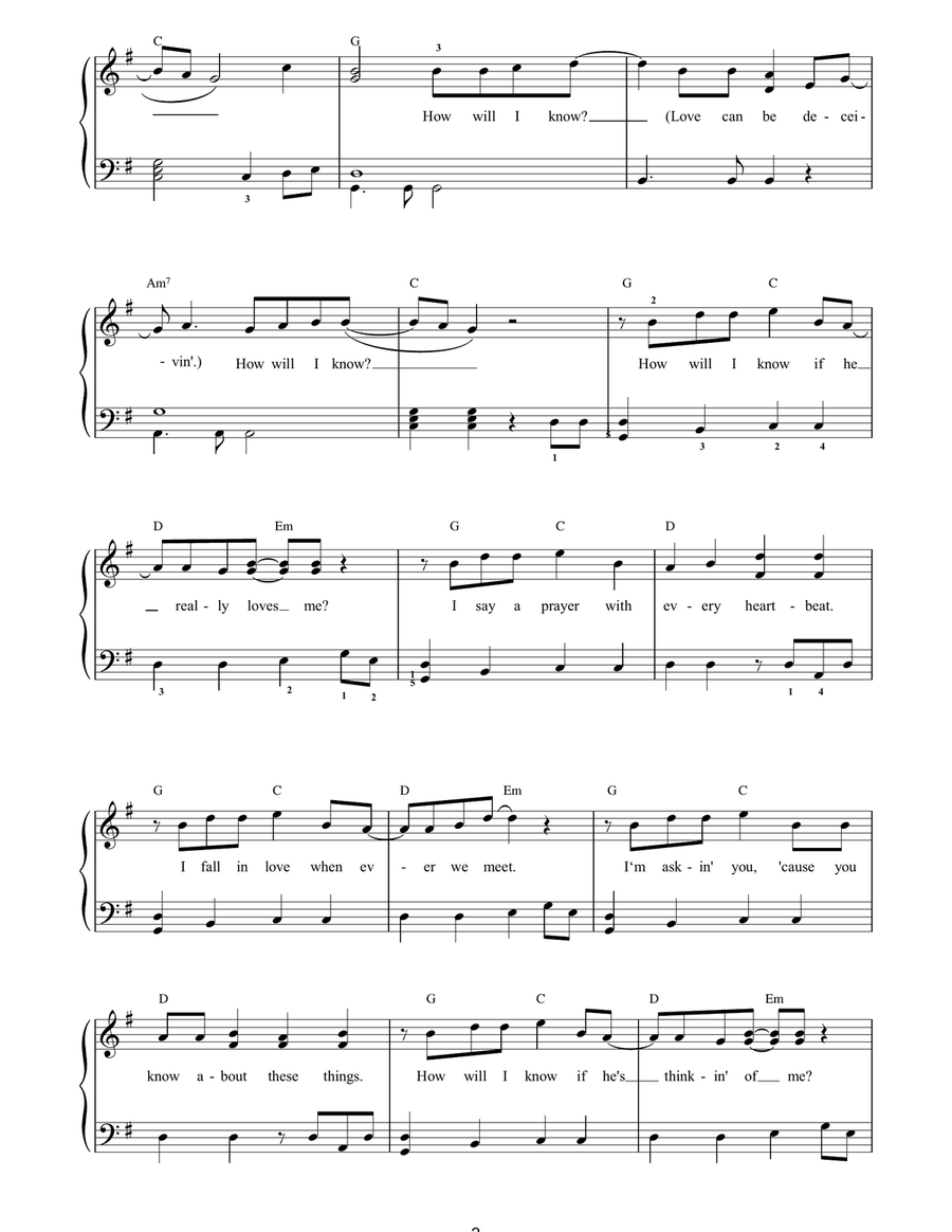 How Will I Know How Will I Know Voice scores gallery preview page 2