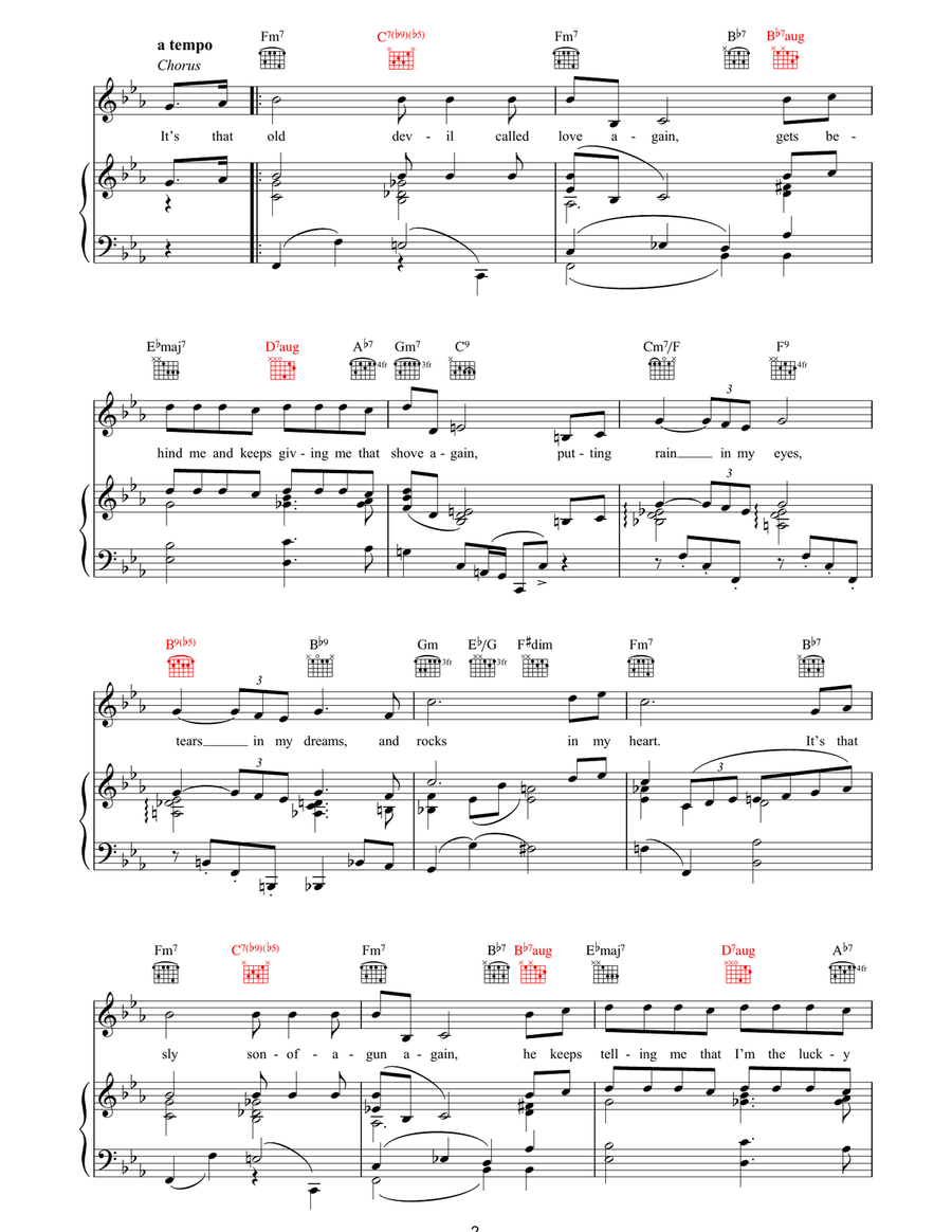 That Ole Devil Called Love Guitar scores gallery preview page 2