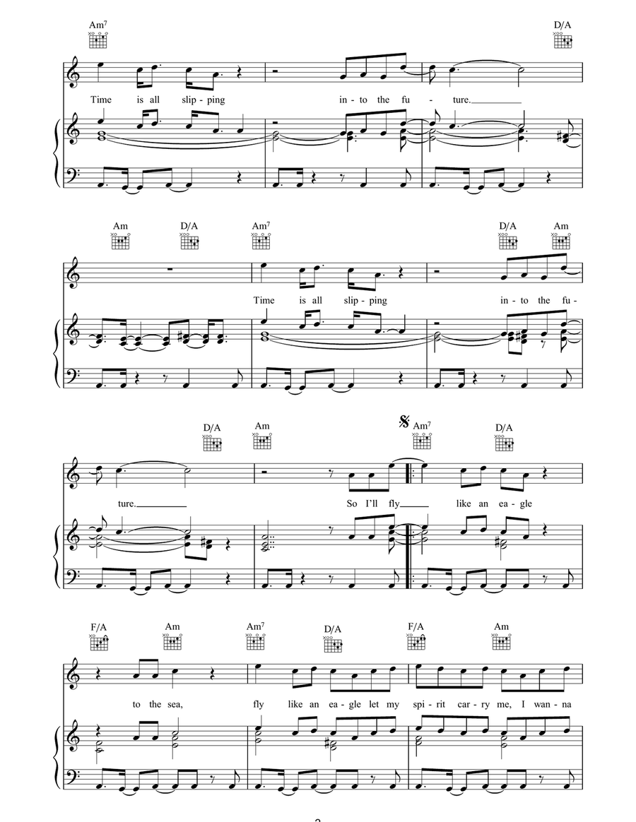 Fly Like An Eagle Fly Like An Eagle Piano, Vocal, Guitar scores gallery preview page 2