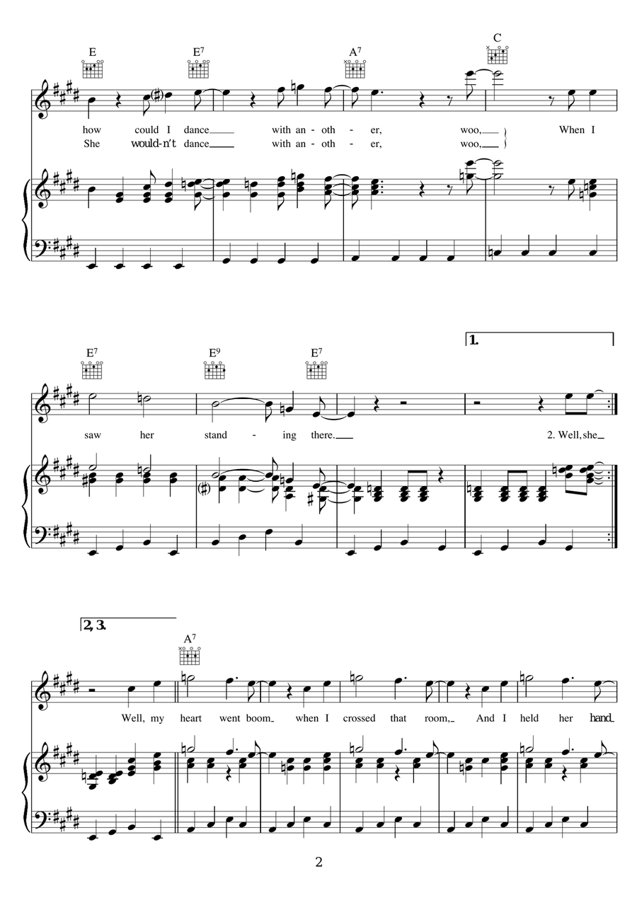 I Saw Her Standing There I Saw Her Standing There Piano, Vocal, Guitar scores gallery preview page 2