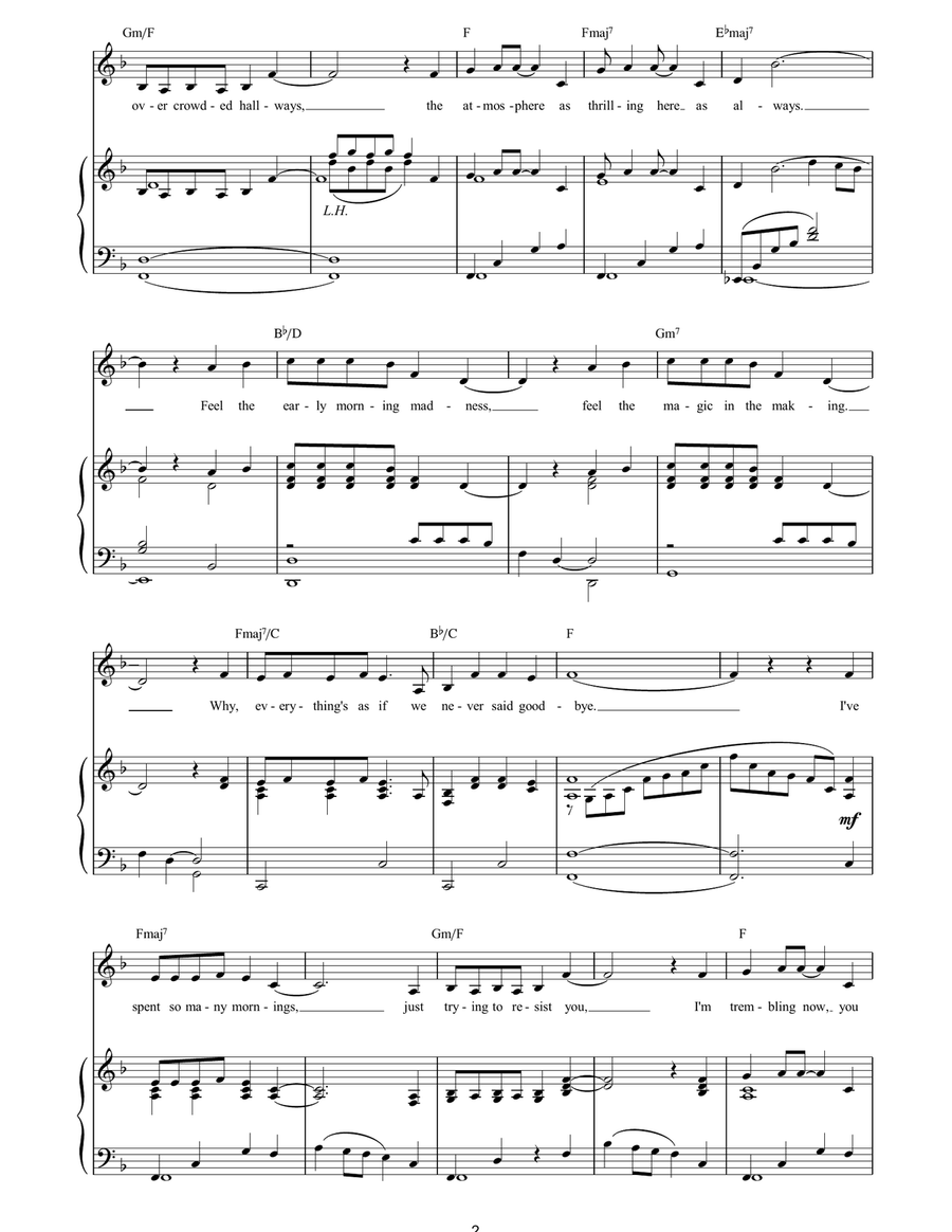 As If We Never Said Goodbye Piano, Vocal, Guitar scores gallery preview page 2