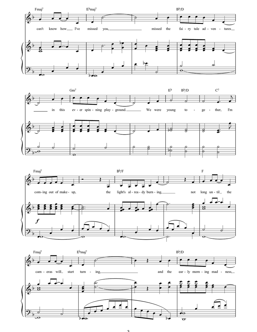 As If We Never Said Goodbye Piano, Vocal, Guitar scores gallery preview page 3