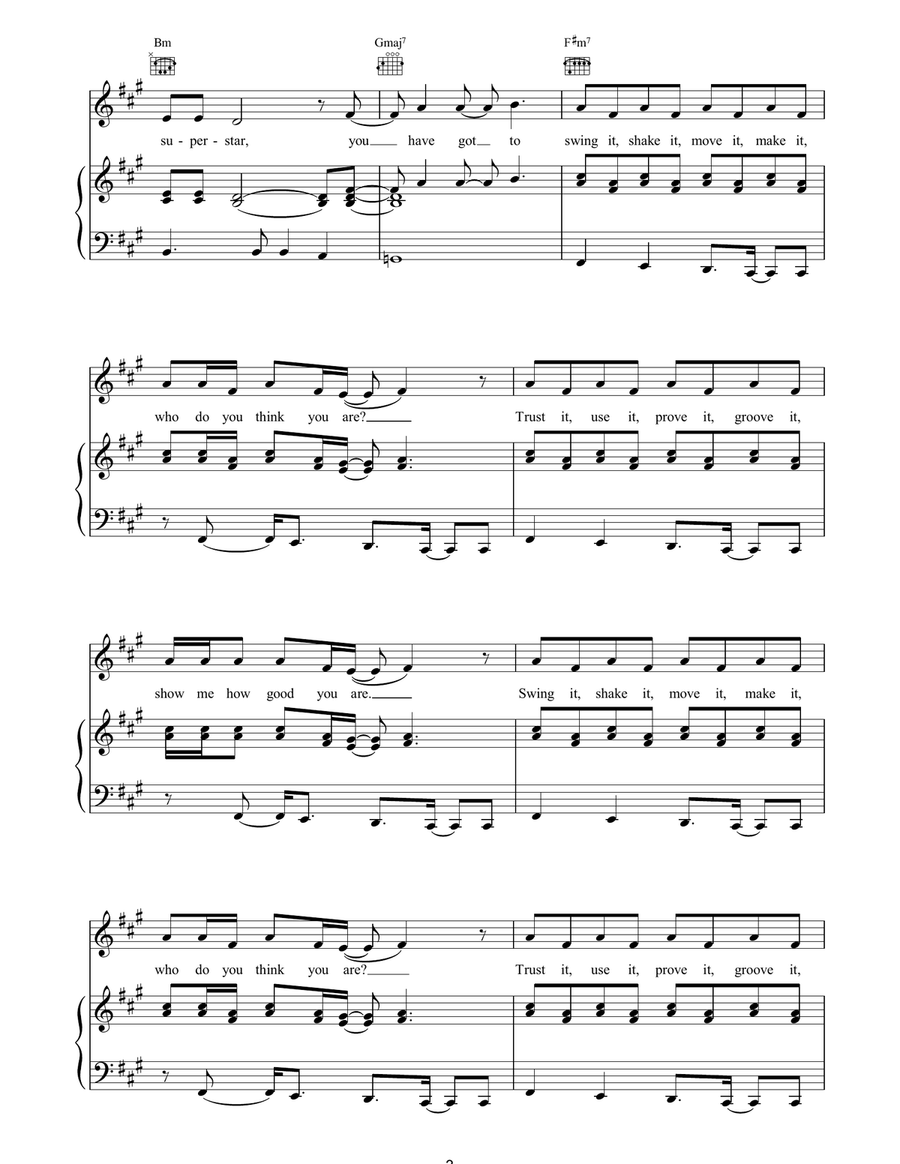 Who Do You Think You Are Who Do You Think You Are Piano, Vocal, Guitar scores gallery preview page 3