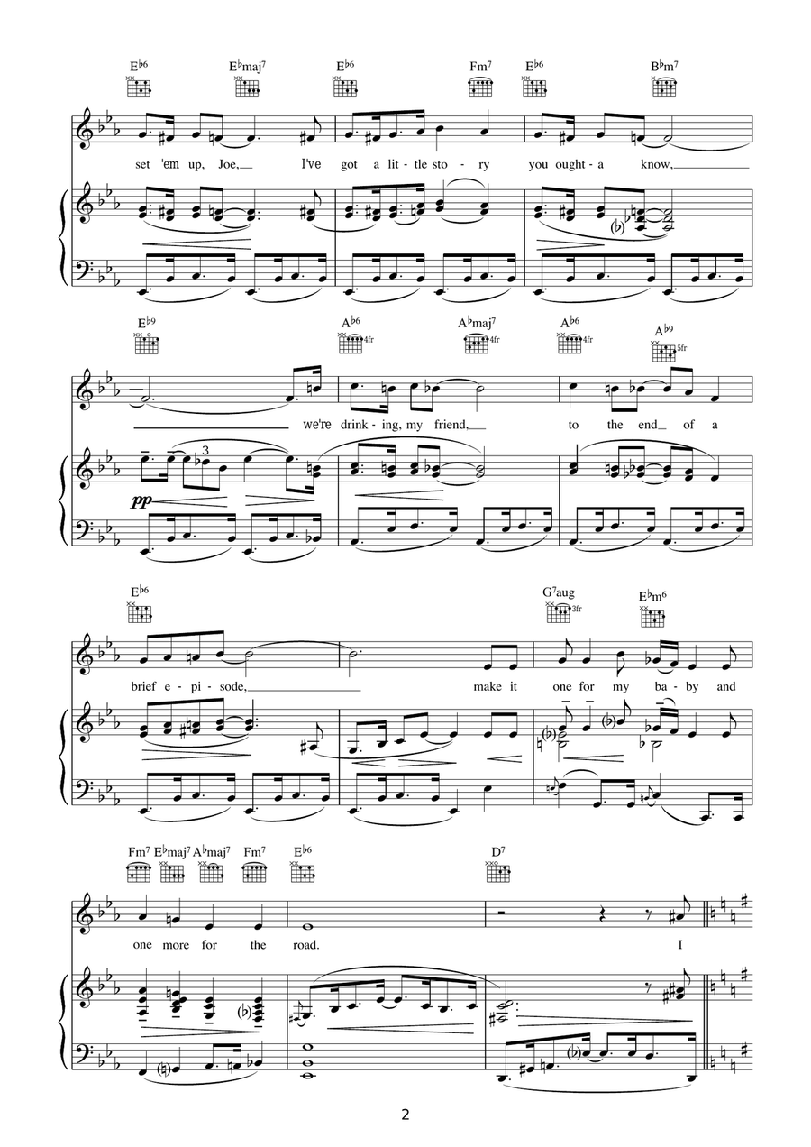 One For My Baby (And One More For The Road) Acoustic Guitar scores gallery preview page 2
