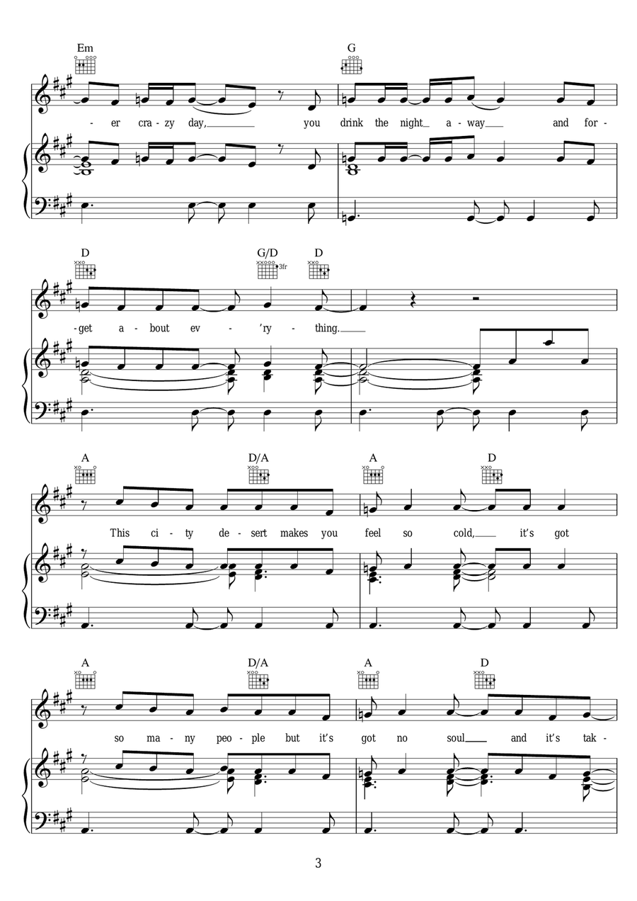 Baker Street Baker Street Piano, Vocal, Guitar scores gallery preview page 3