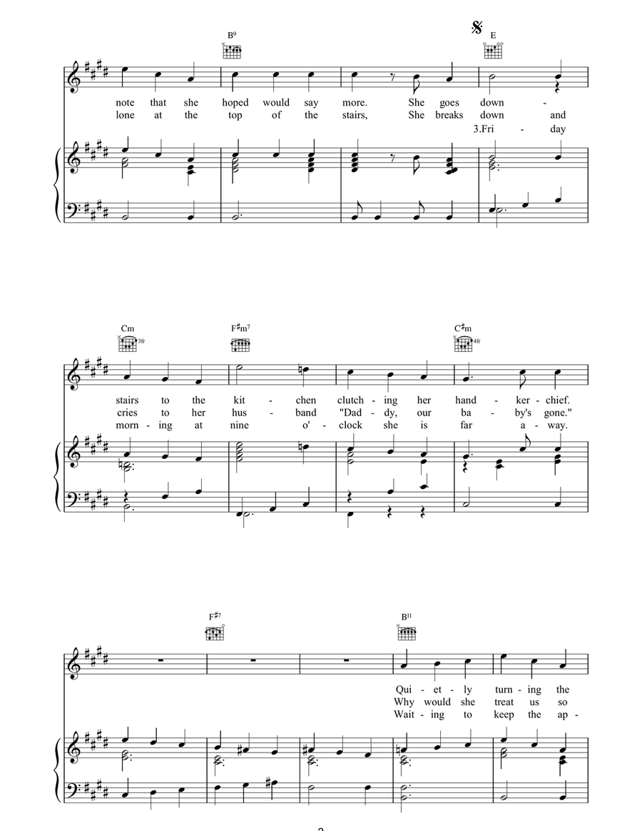 She's Leaving Home She's Leaving Home Piano, Vocal, Guitar scores gallery preview page 2