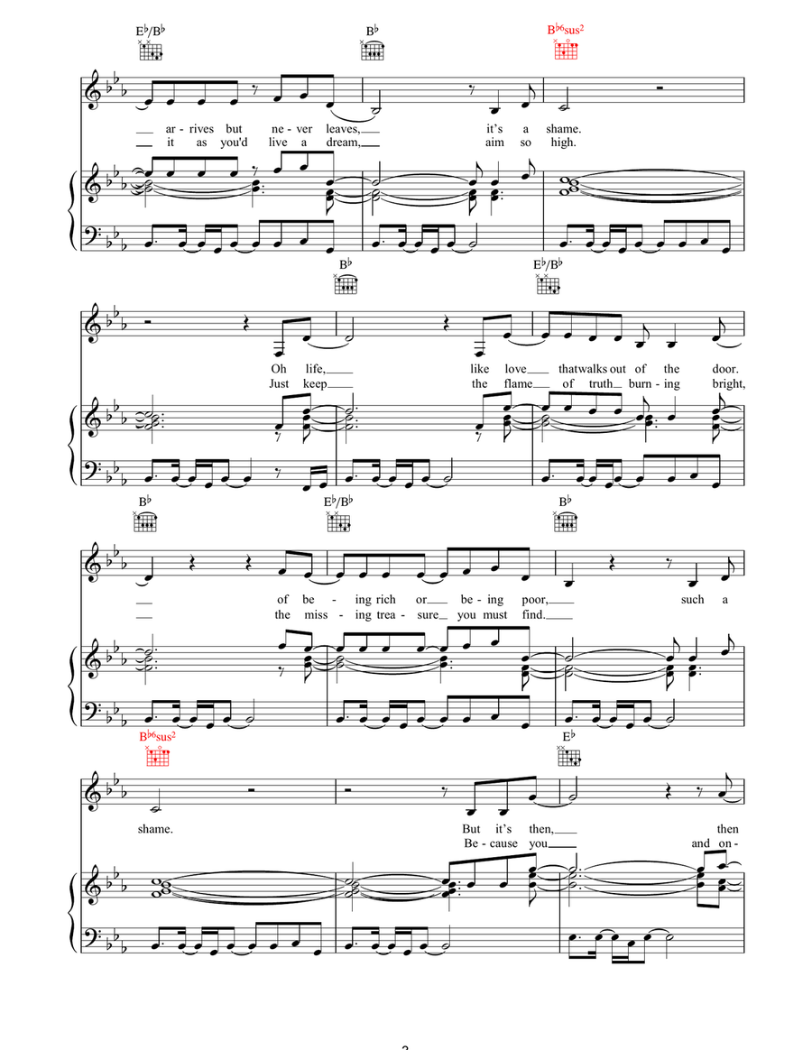 Search For The Hero Search For The Hero Piano, Vocal, Guitar scores gallery preview page 3