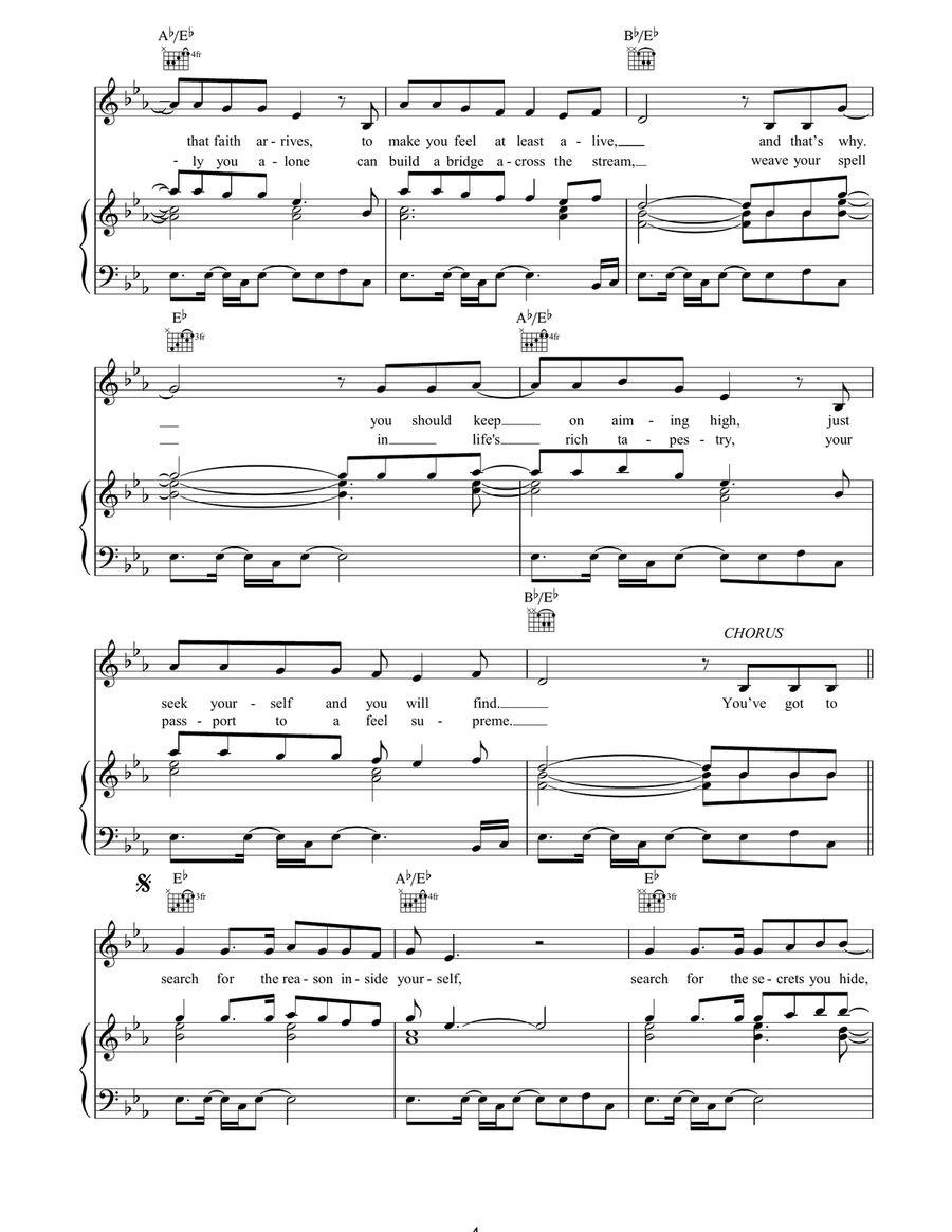 Search For The Hero Search For The Hero Piano, Vocal, Guitar scores gallery preview page 4