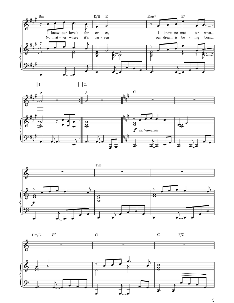 No Matter What No Matter What Piano, Vocal, Guitar scores gallery preview page 3
