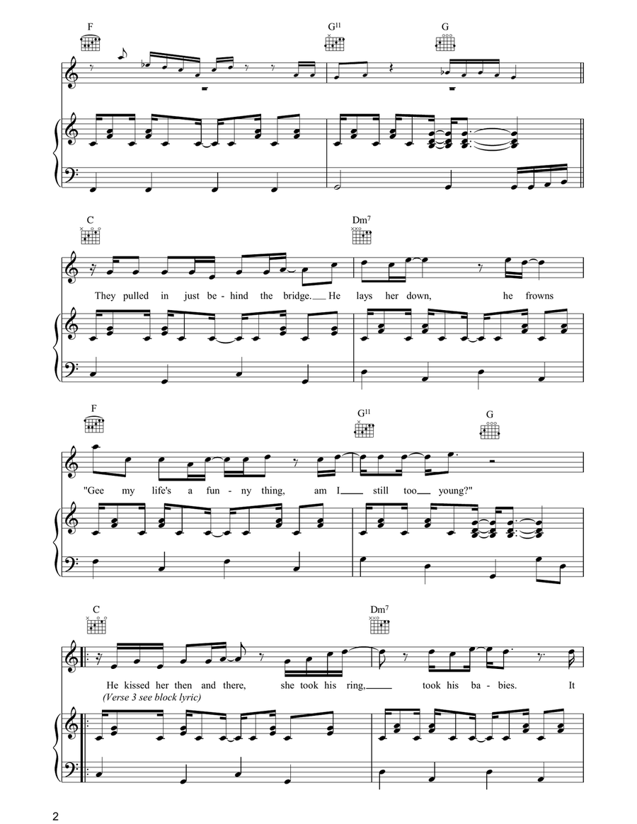 Young Americans Young Americans Piano, Vocal, Guitar scores gallery preview page 2