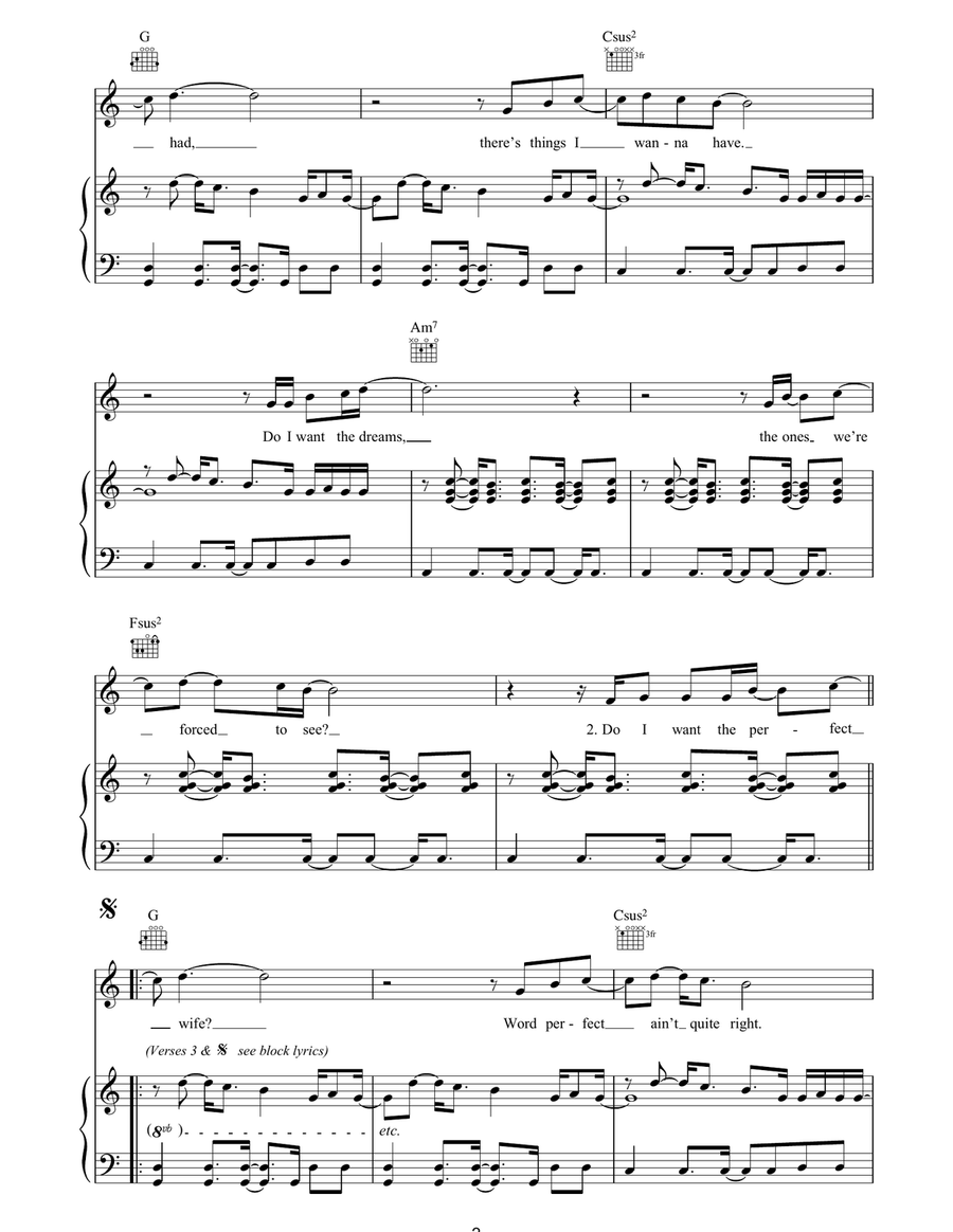 Just Looking Just Looking Piano, Vocal, Guitar scores gallery preview page 2