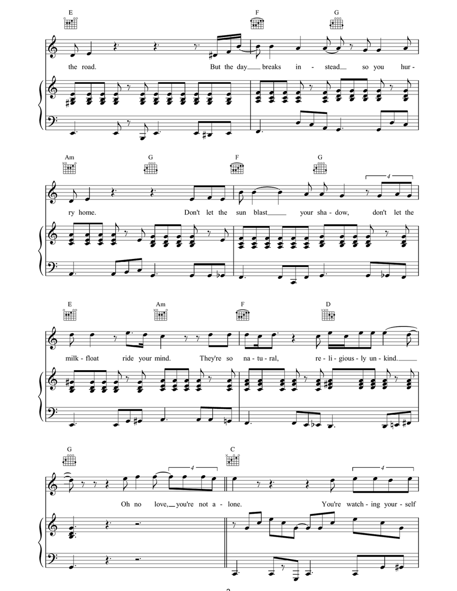 Rock 'N' Roll Suicide Rock 'N' Roll Suicide Piano, Vocal, Guitar scores gallery preview page 3