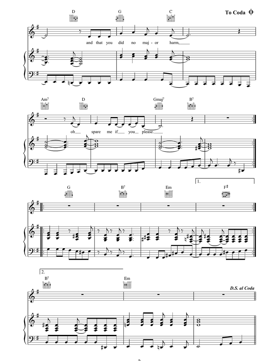 Sick And Tired Sick And Tired Piano, Vocal, Guitar scores gallery preview page 3